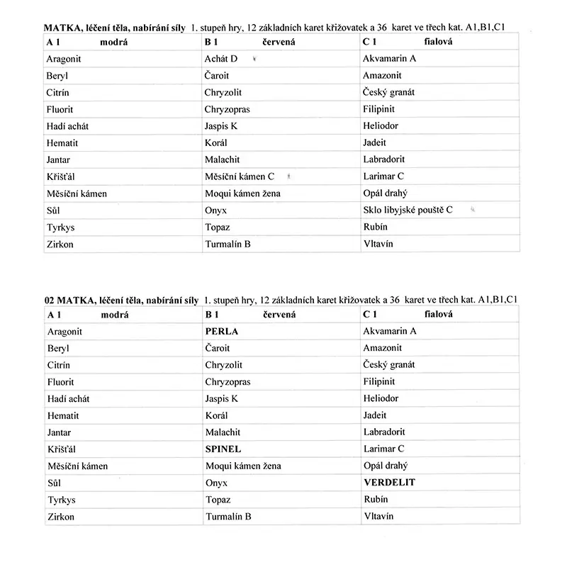 Tajemství v síle kamenů 1